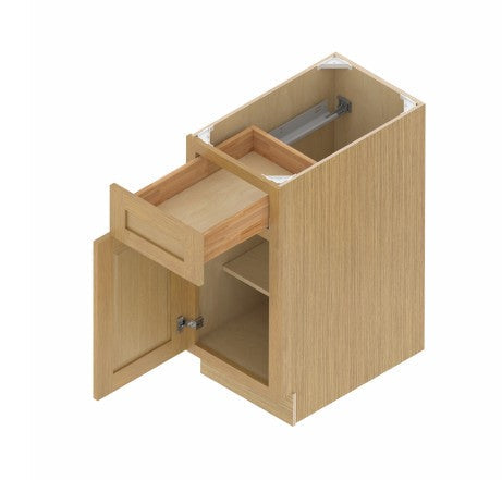 B18: Oak Shaker Standard Base Cabinet 1D