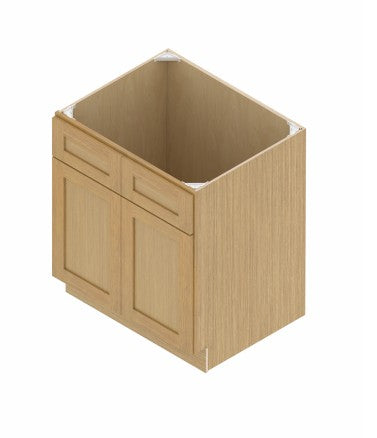 VSB36: Oak Shaker 36"  2 Headers 2 Doors   Vanity Sink Base Cabinet