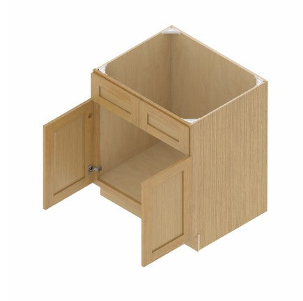 VSB39: Oak Shaker 39"  2 Headers 2 Doors   Vanity Sink Base Cabinet