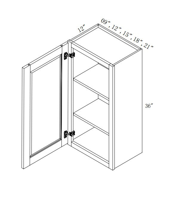 W1536:  Oak Shaker Wall 15
