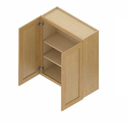 W3336:  Oak Shaker Wall 33"W*36"H*12"D-2D-2S