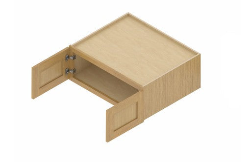W331524: Oak Shaker Wall 33"W*15"H*24"D-2D