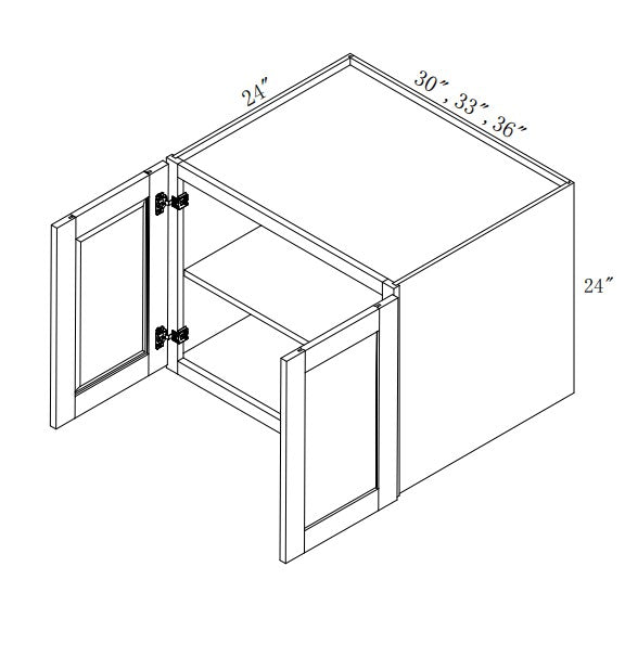 W362424: Oak Shaker Wall 36