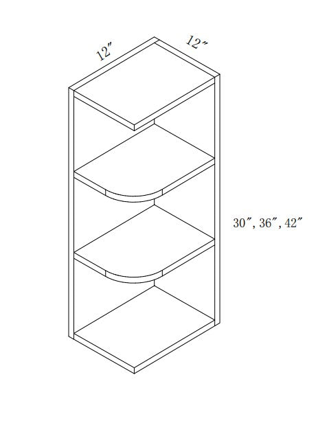 WES1236K: Wall End With Open Shelf 12