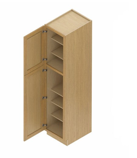 WP189024: Oak Shaker Pantry 18"W*90"H*24"D-2D-5S