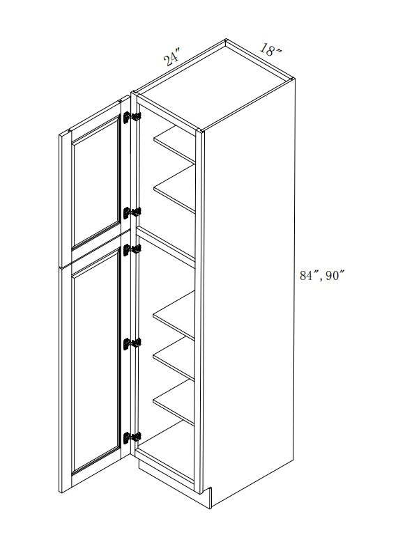 WP189424: Oak Shaker Pantry 18
