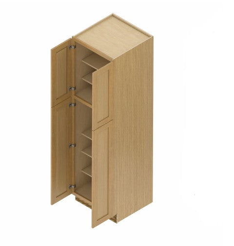 WP249024: Oak Shaker Pantry 24"W*90"H*24"D-4D-5S