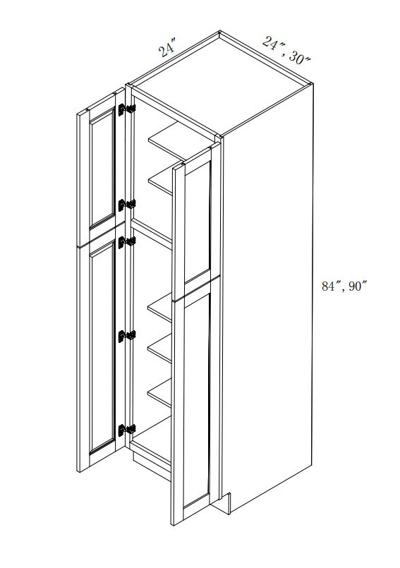 WP308424: Oak Shaker Pantry 30