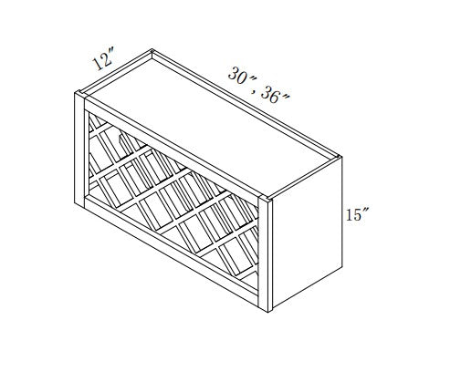 WR3015: Oak Shake Wine Rack 30